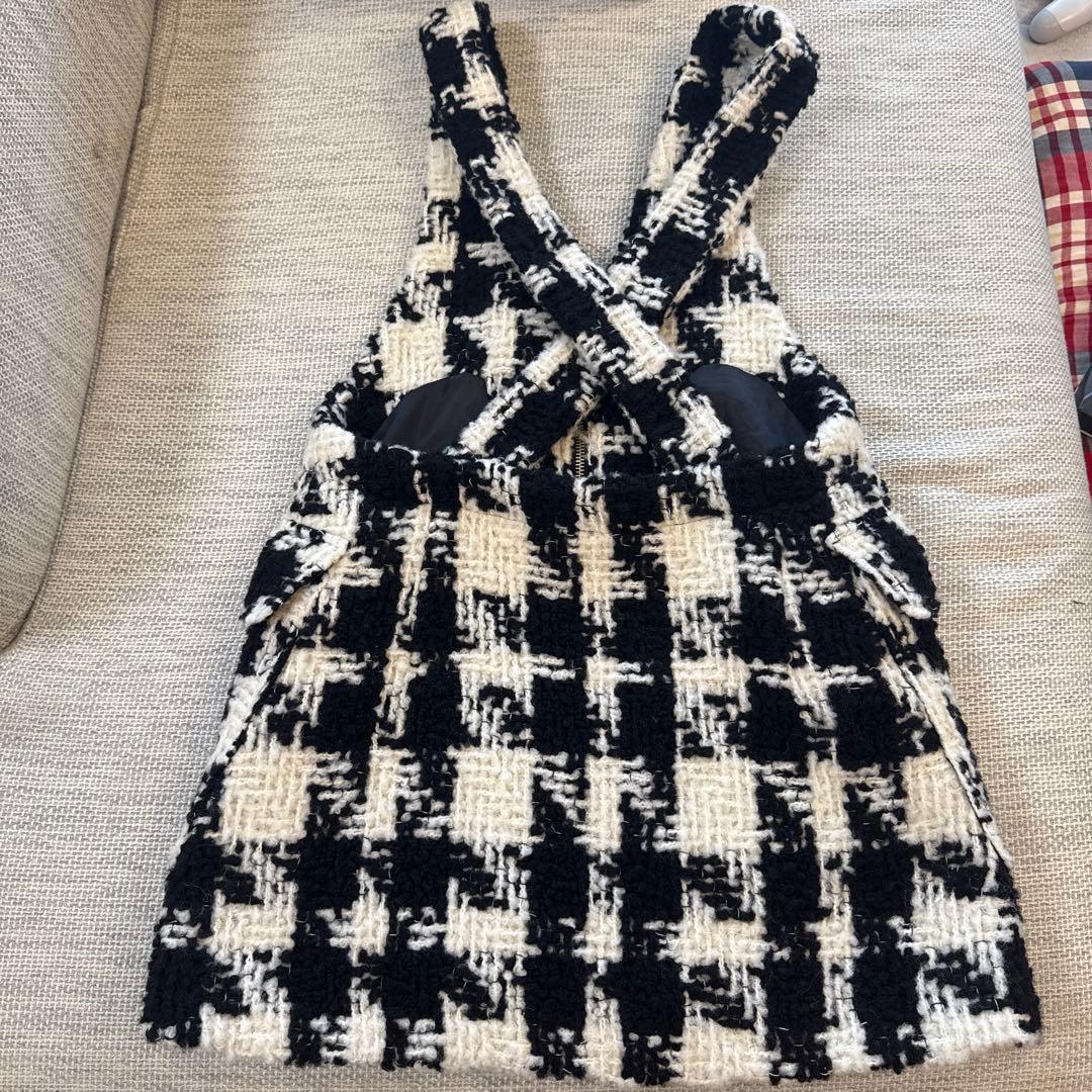 シェリエ　shellerギンガムツイードジャンパースカート F