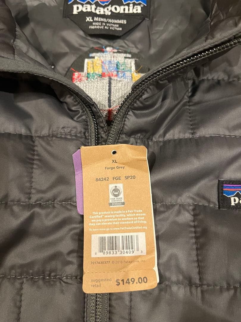 パタゴニア ナノパフ ベスト サイズXL フォージグレイ patagonia