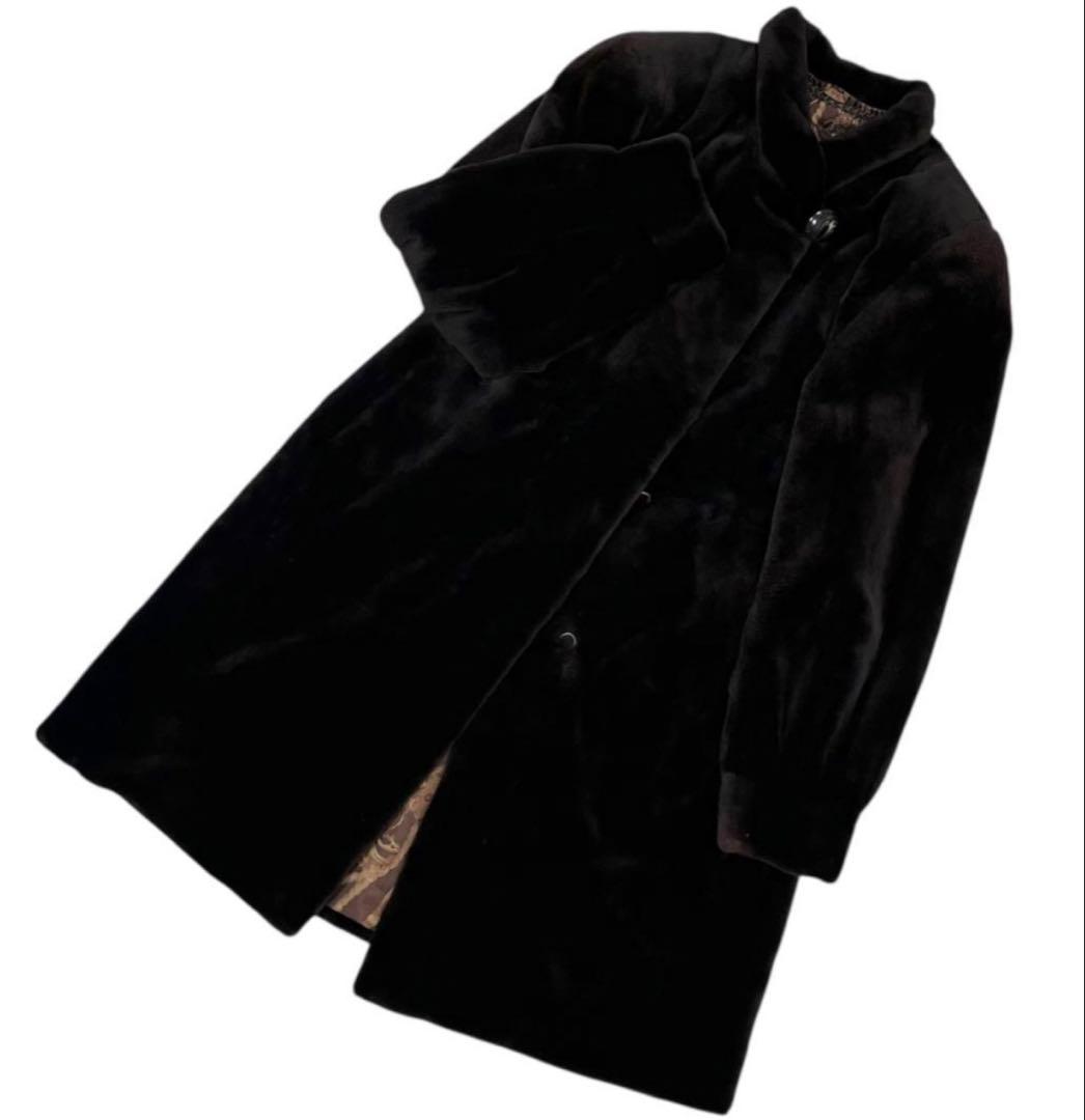 週末セール！未使用品サガフォックス銀タグシェアードミンクコート ブラウン