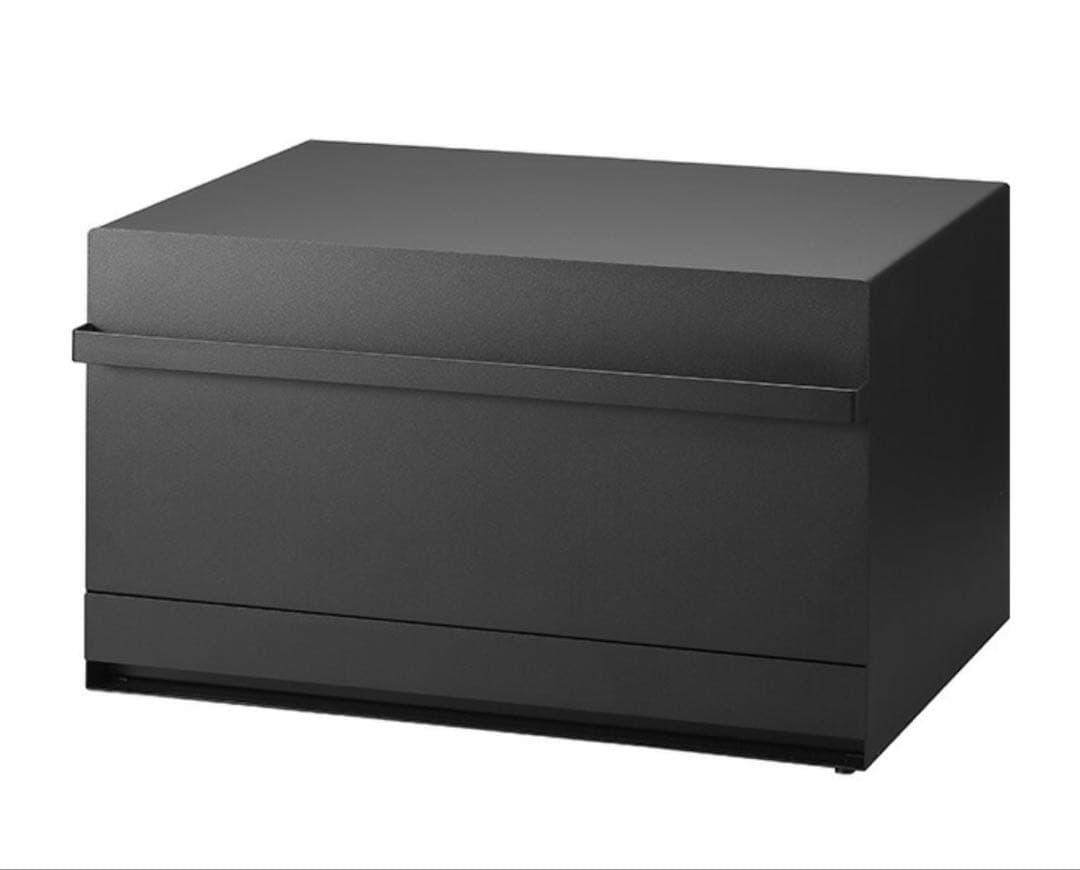 tower 山崎実業　ブラック ブレッドケース 引き出し型　2段