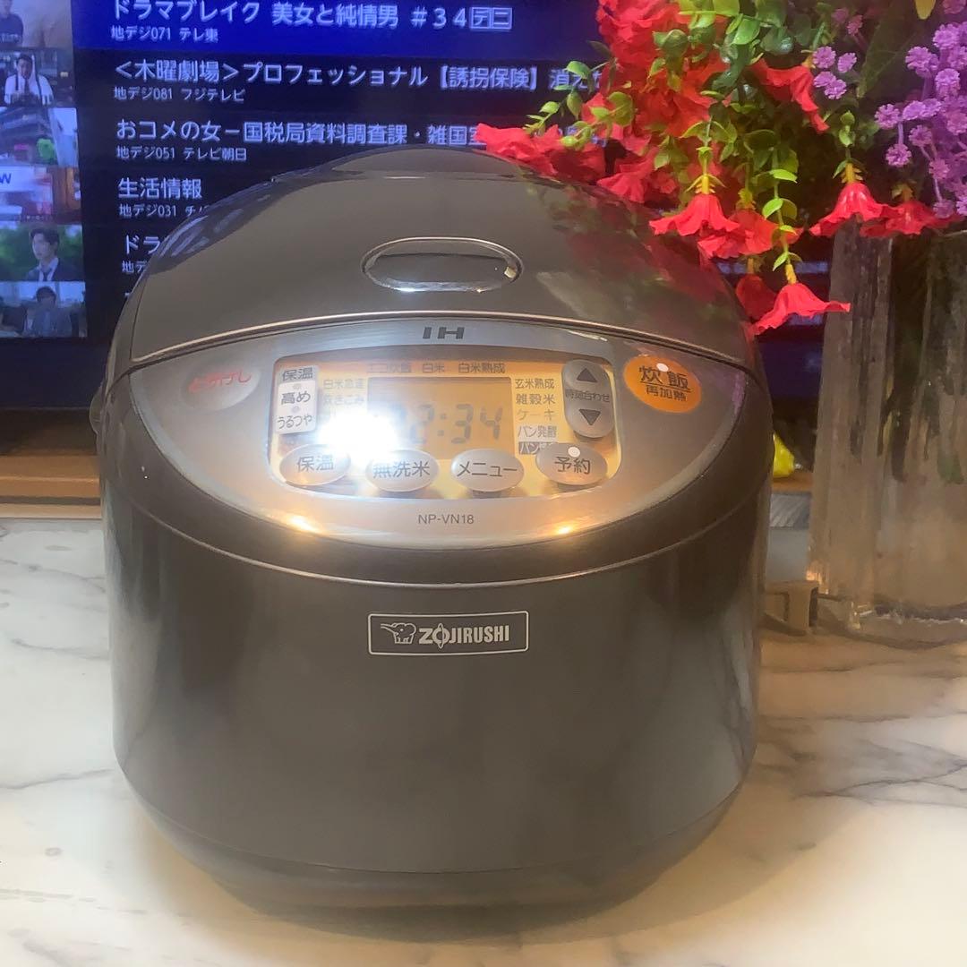美品■象印 IH 10合 IH式 極め炊き ブラウン NP-V N18■炊飯確認