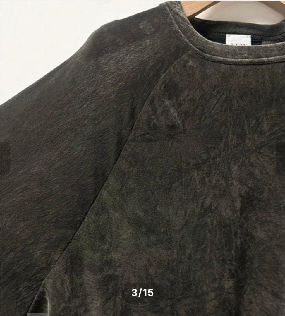 新品タグ付き【YENN】フロッキーチュールプルオーバー　チャコール