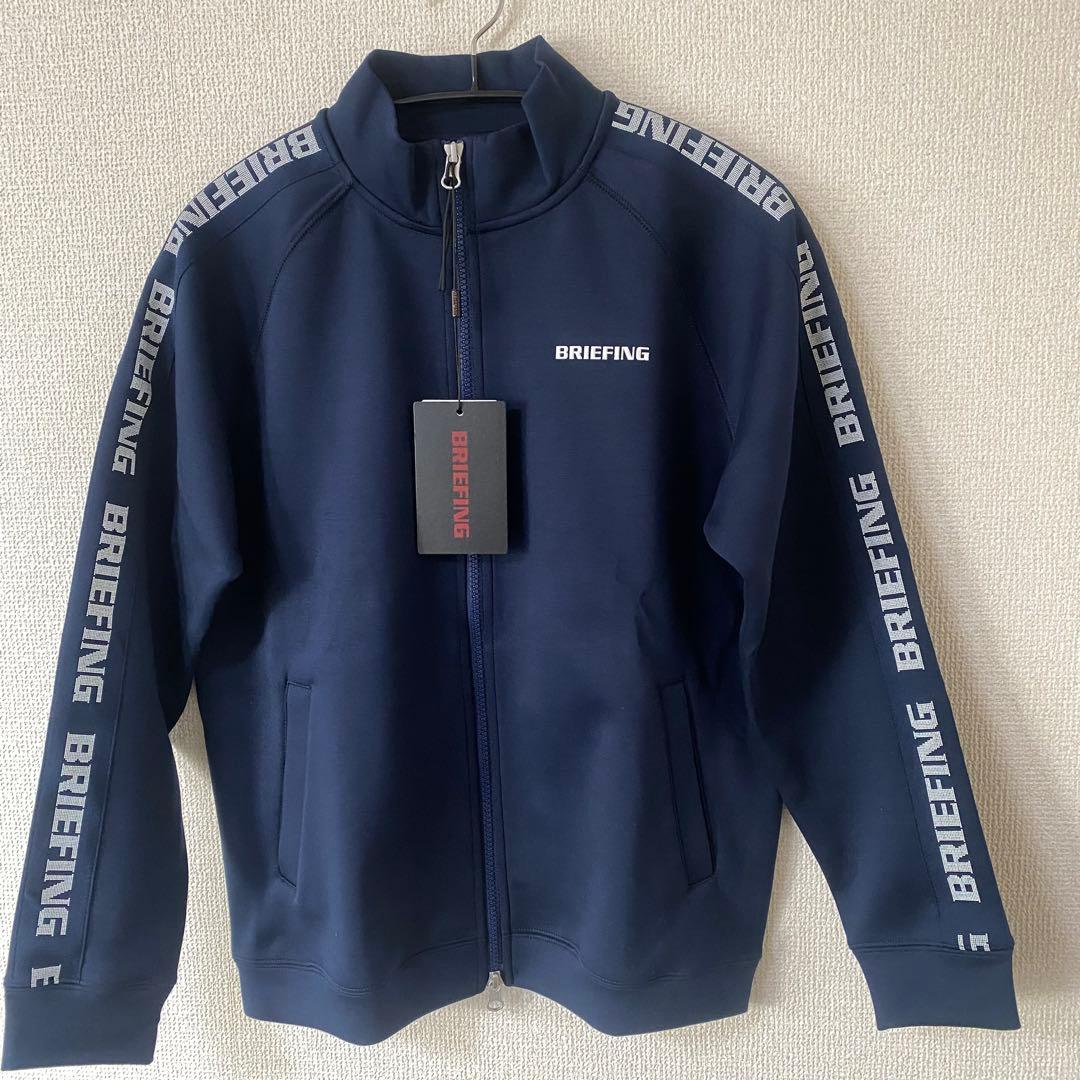 BRIEFING フルジップジャケット ネイビー 袖BRIEFINGロゴ入り