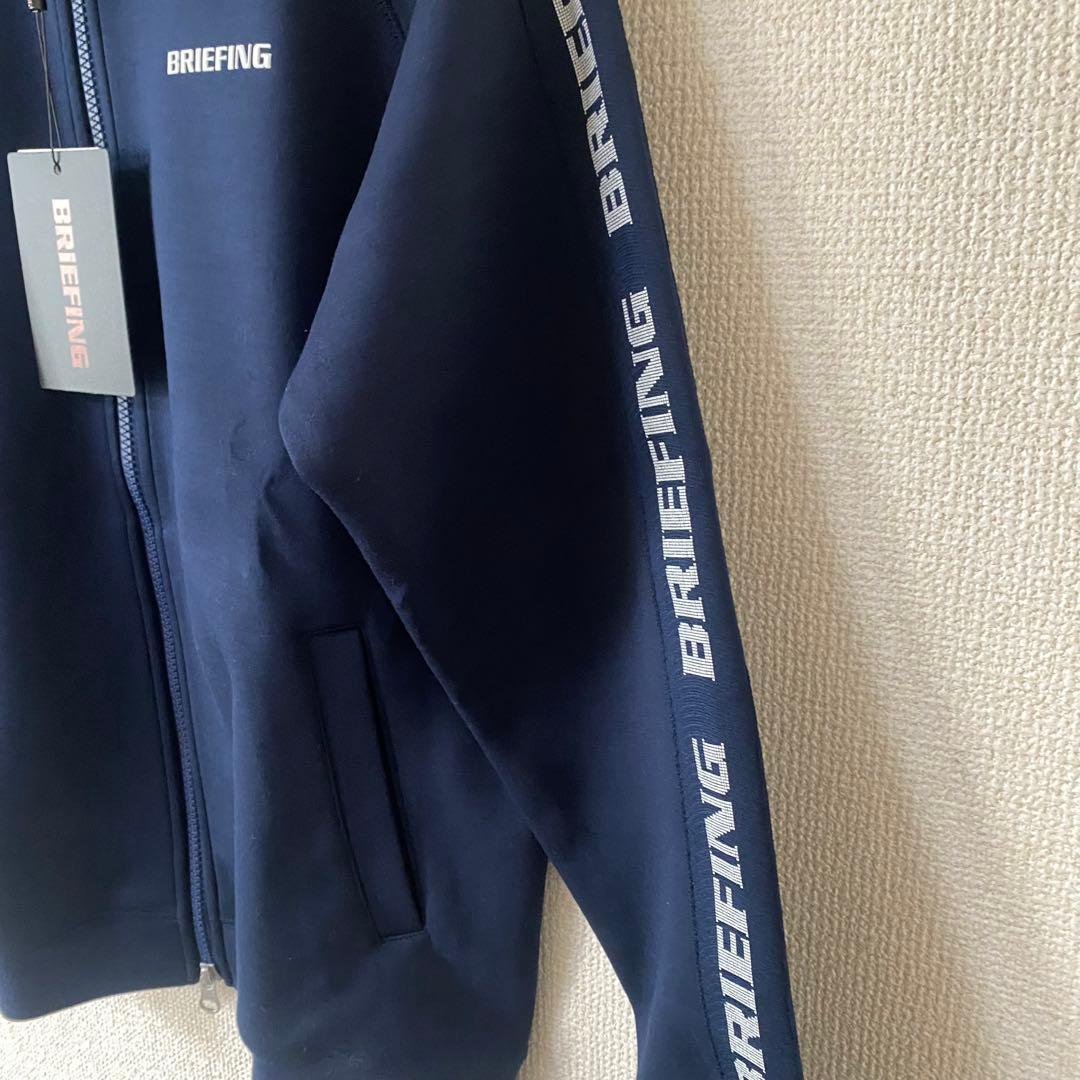 BRIEFING フルジップジャケット ネイビー 袖BRIEFINGロゴ入り