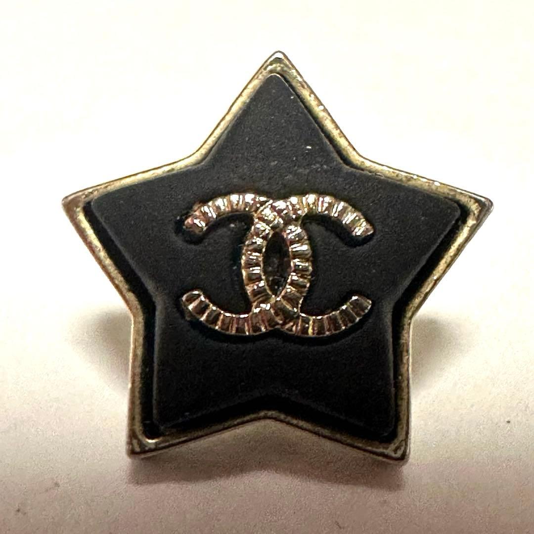 シャネル　CHANEL　ピアス　ココマーク　星　ブラック　ゴールド　ヴィンテージ