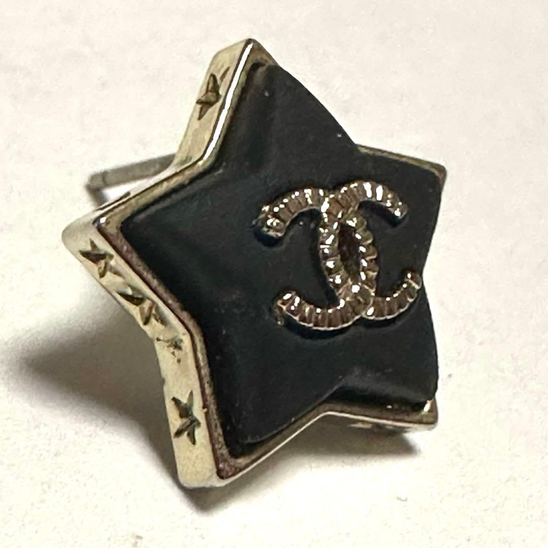 シャネル　CHANEL　ピアス　ココマーク　星　ブラック　ゴールド　ヴィンテージ