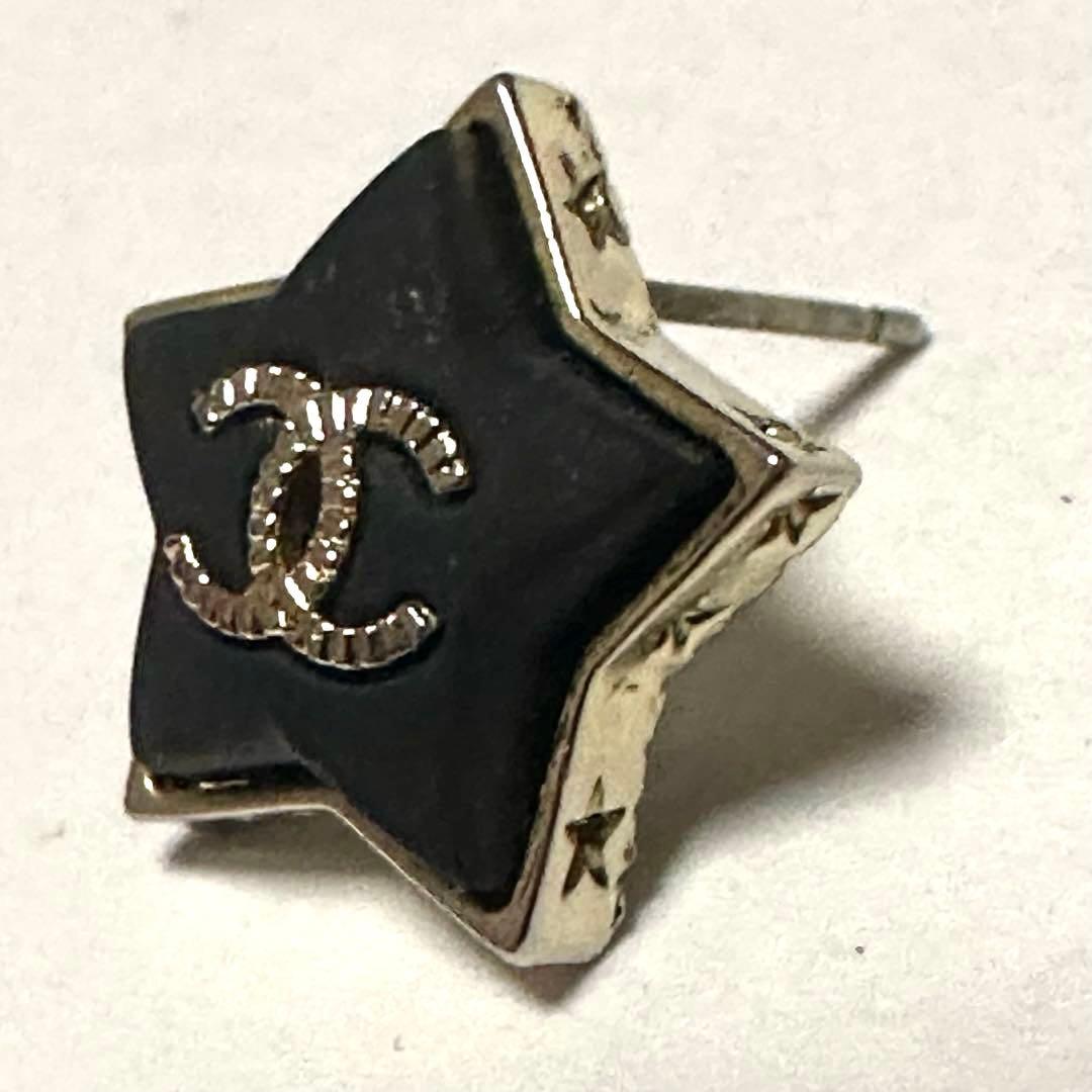 シャネル　CHANEL　ピアス　ココマーク　星　ブラック　ゴールド　ヴィンテージ