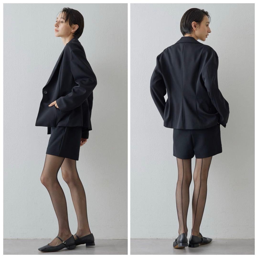 【GEMINI】 Whim Gazette ウエストシェイプジャケット黒24年製