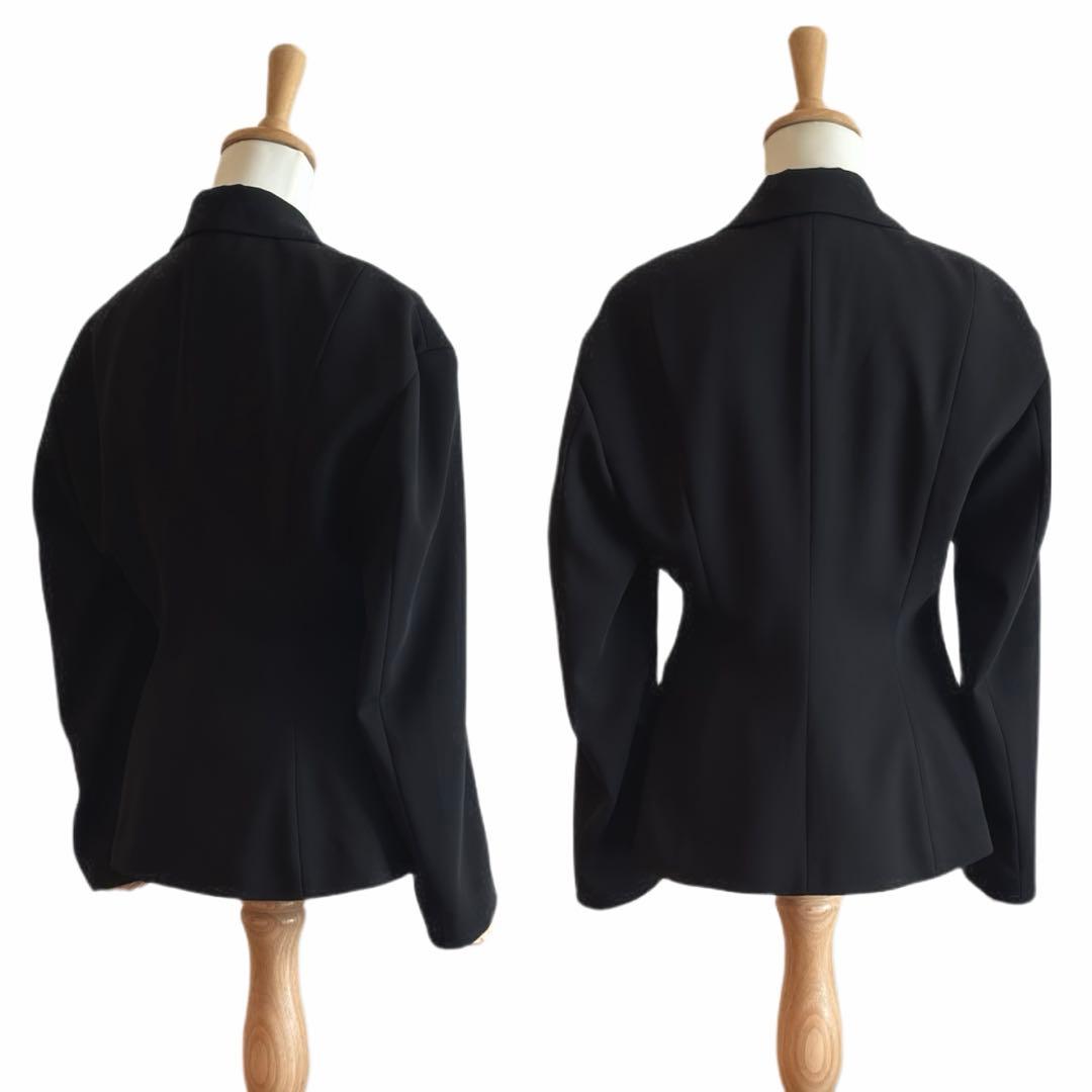 【GEMINI】 Whim Gazette ウエストシェイプジャケット黒24年製