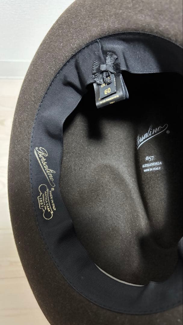 【美品】ボルサリーノ　中折れハット　ラビットウール