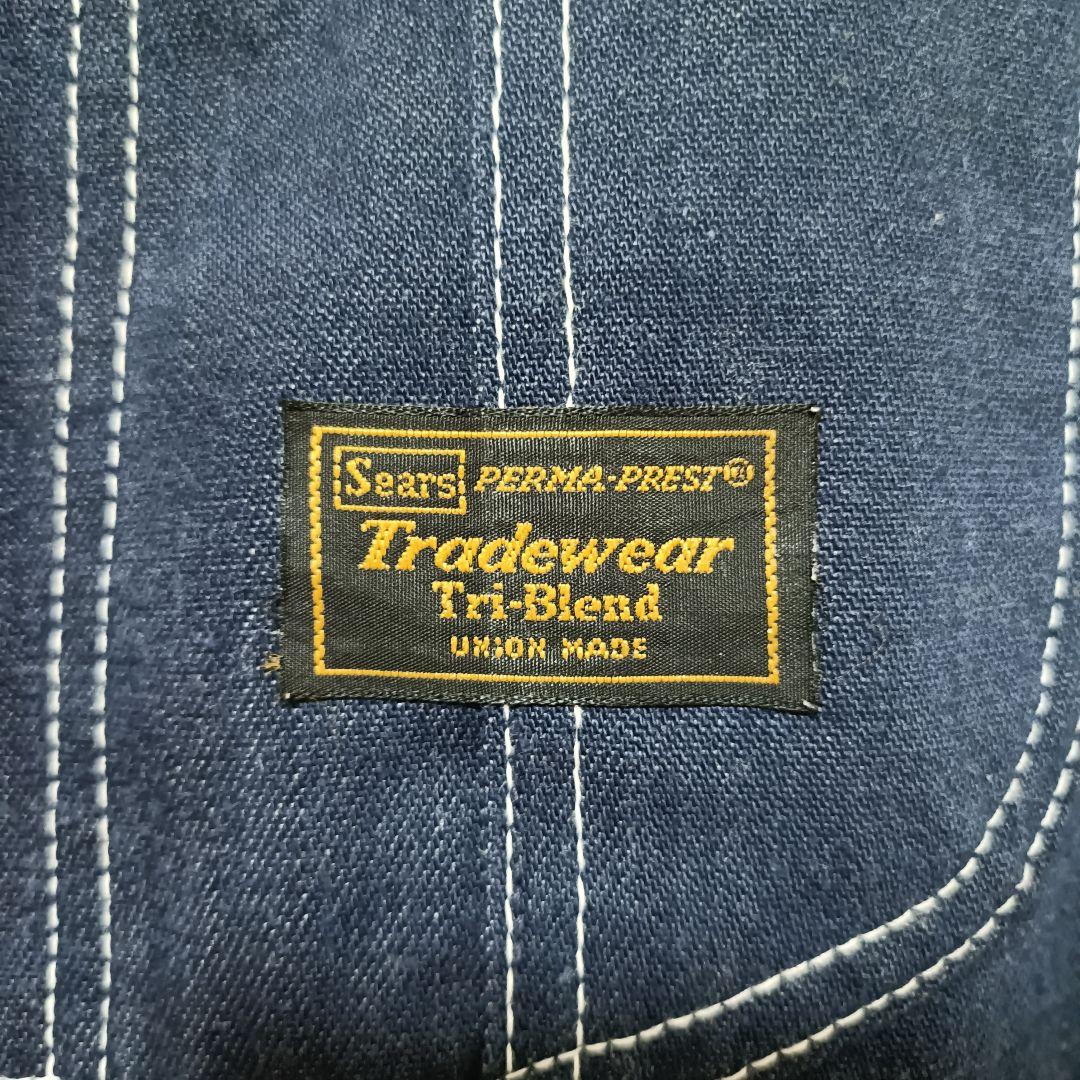 60s-70s Sears Tradewear デニムオーバーオール 濃紺