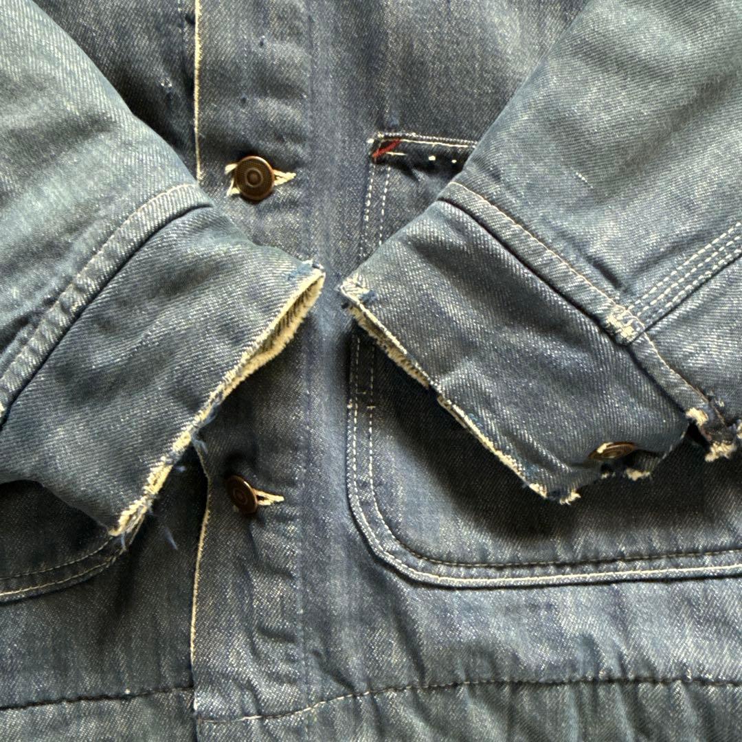 ガ*い様 希少　60s70s Sears デニムカバーオール ブランケット　コー