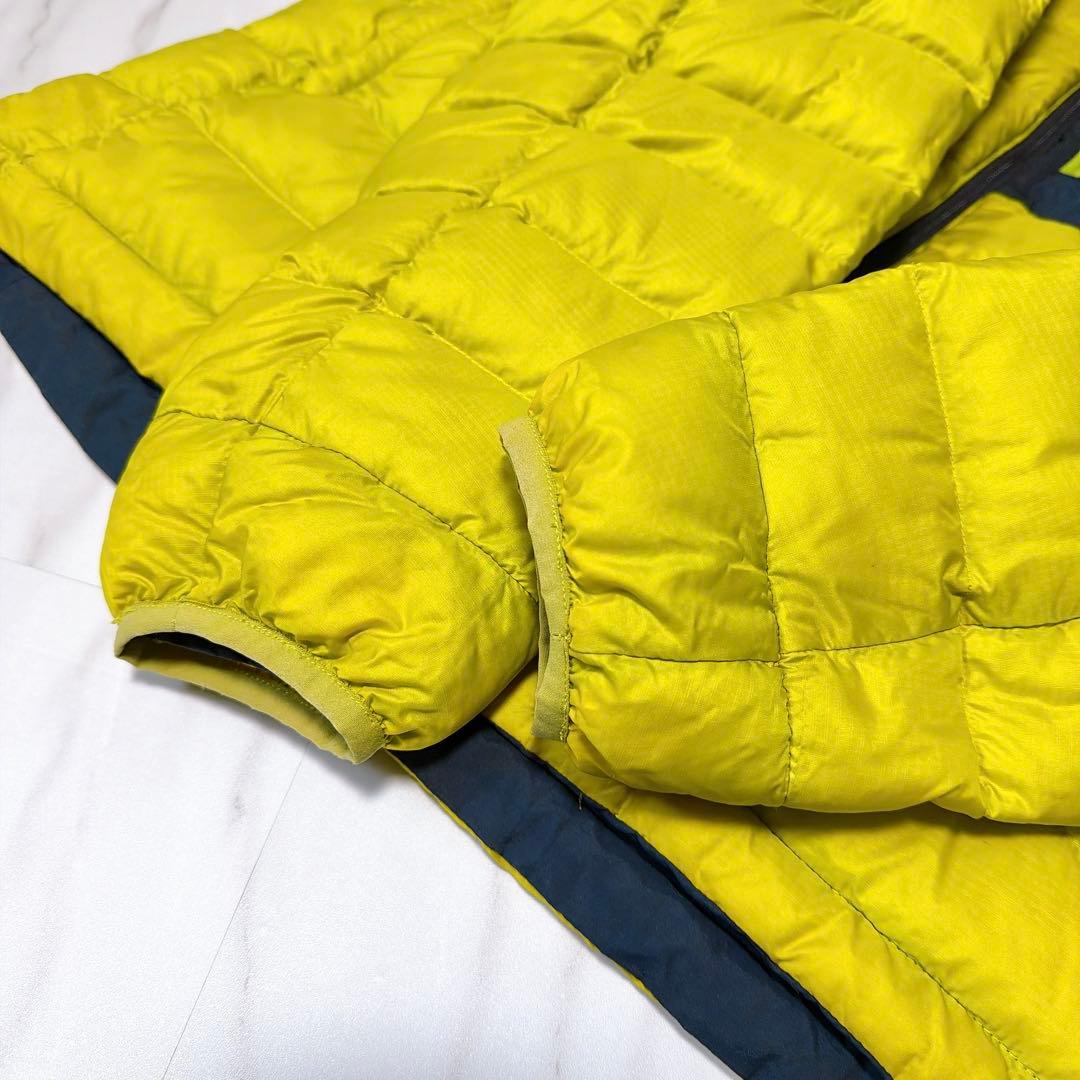 モンベル コロラドパーカ リバーシブルダウンジャケット 紺×黄 メンズS