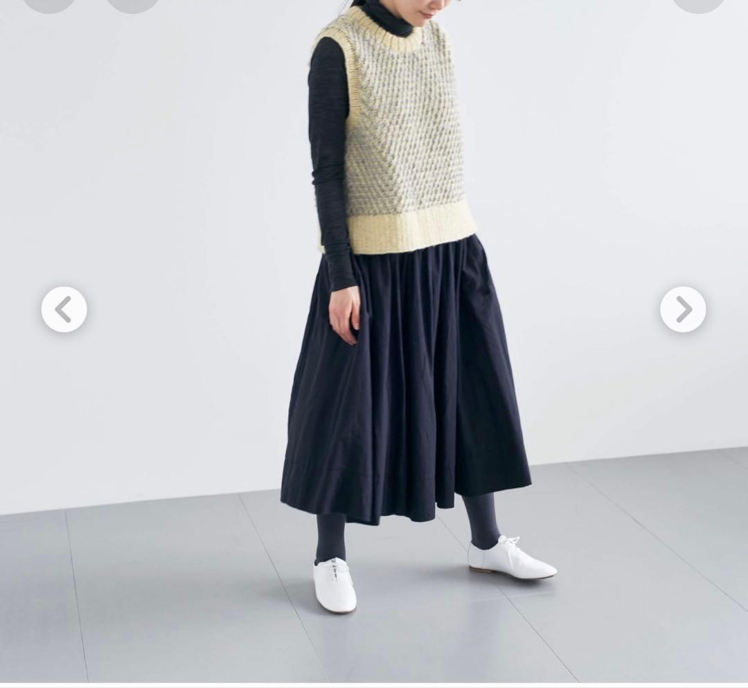 お値下げ！hau ハウ　ハンドニットベスト　nepal アイボリー×グレー 美品