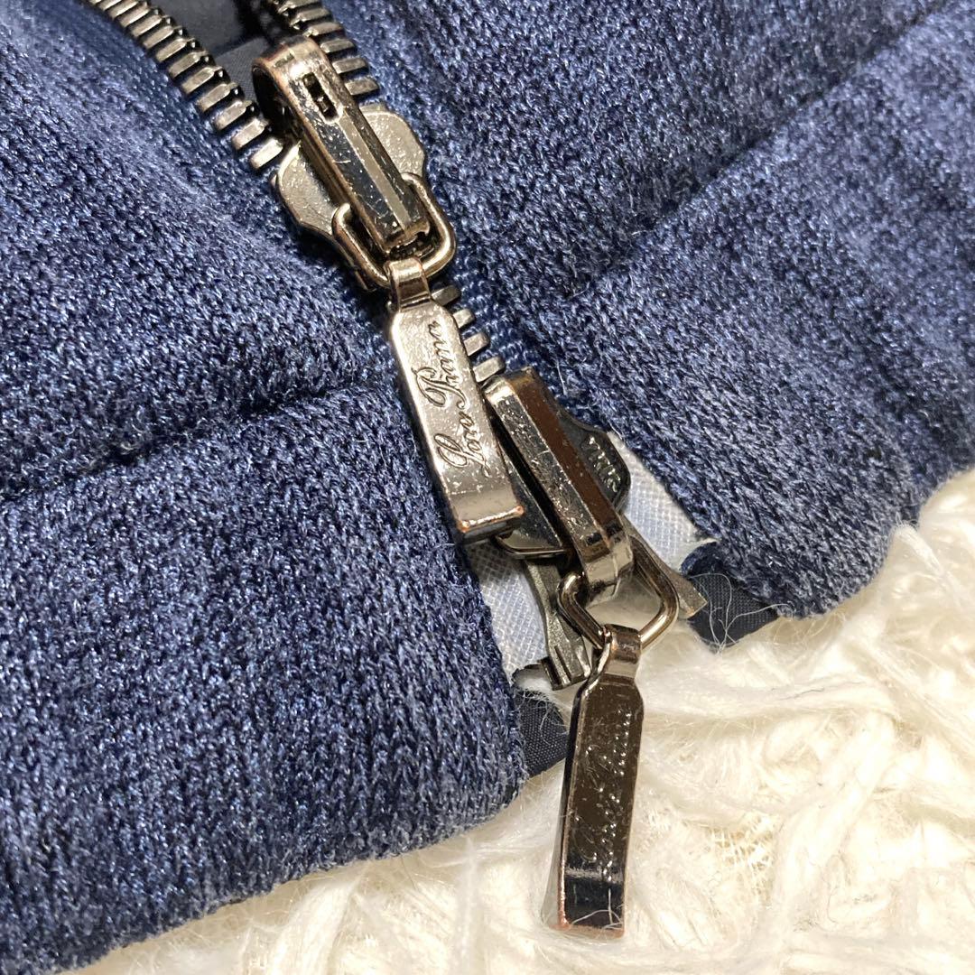 極美品✨【最高傑作 ロロピアーナ】リバーシブルベスト　S 黒　紺　シルク　刻印