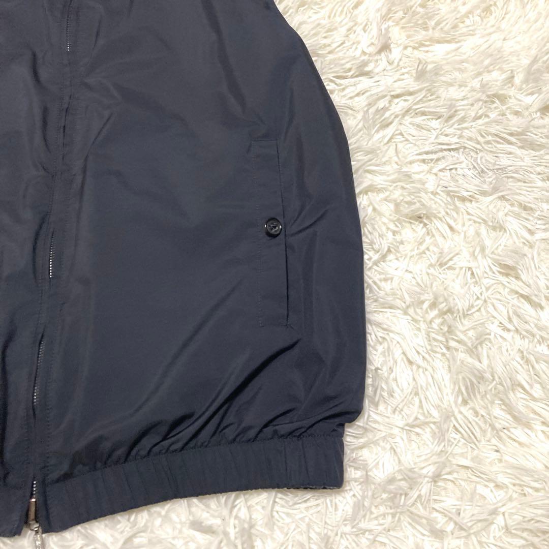 極美品✨【最高傑作 ロロピアーナ】リバーシブルベスト　S 黒　紺　シルク　刻印