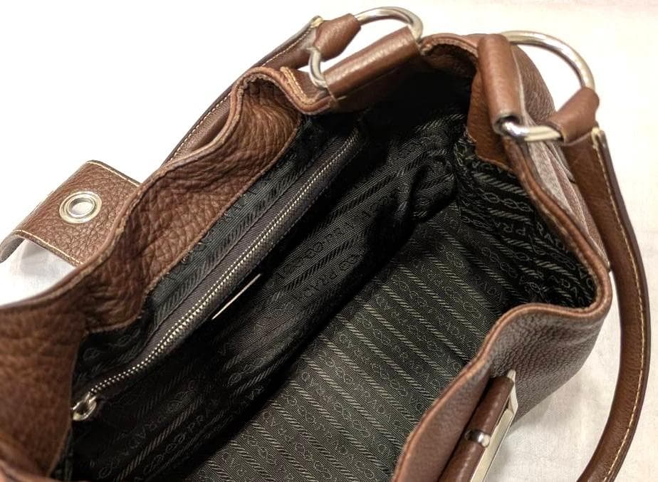 PRADA プラダ BR0828 ショルダーバッグ レザー CAFFE ブラウン