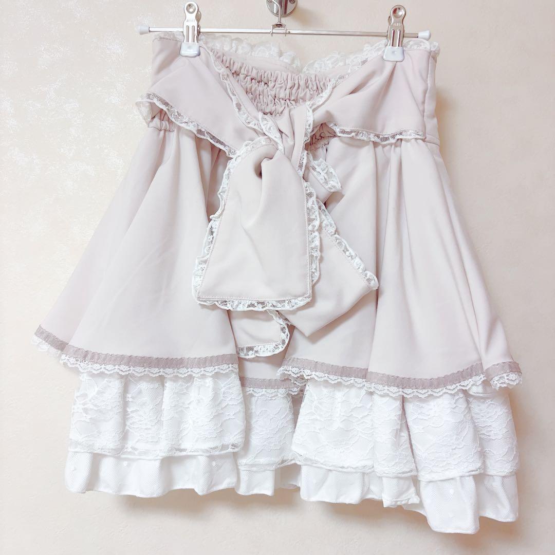 LIZLISA リズリサ フロントカシュクールスカート ピンク