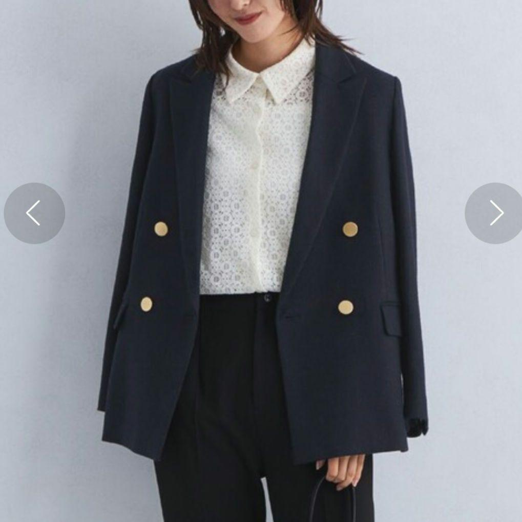 本日限定！【美品】グリーンレーベルリラクシング メランジツイルダブルジャケット