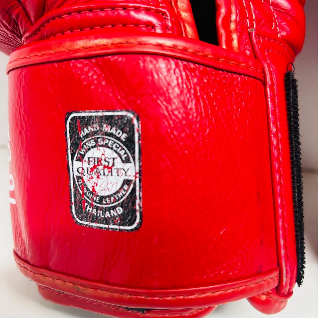 TWINS SPECIAL キックボクシンググローブ 16oz レッド 本革製