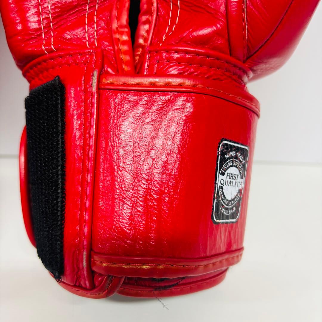 TWINS SPECIAL キックボクシンググローブ 16oz レッド 本革製