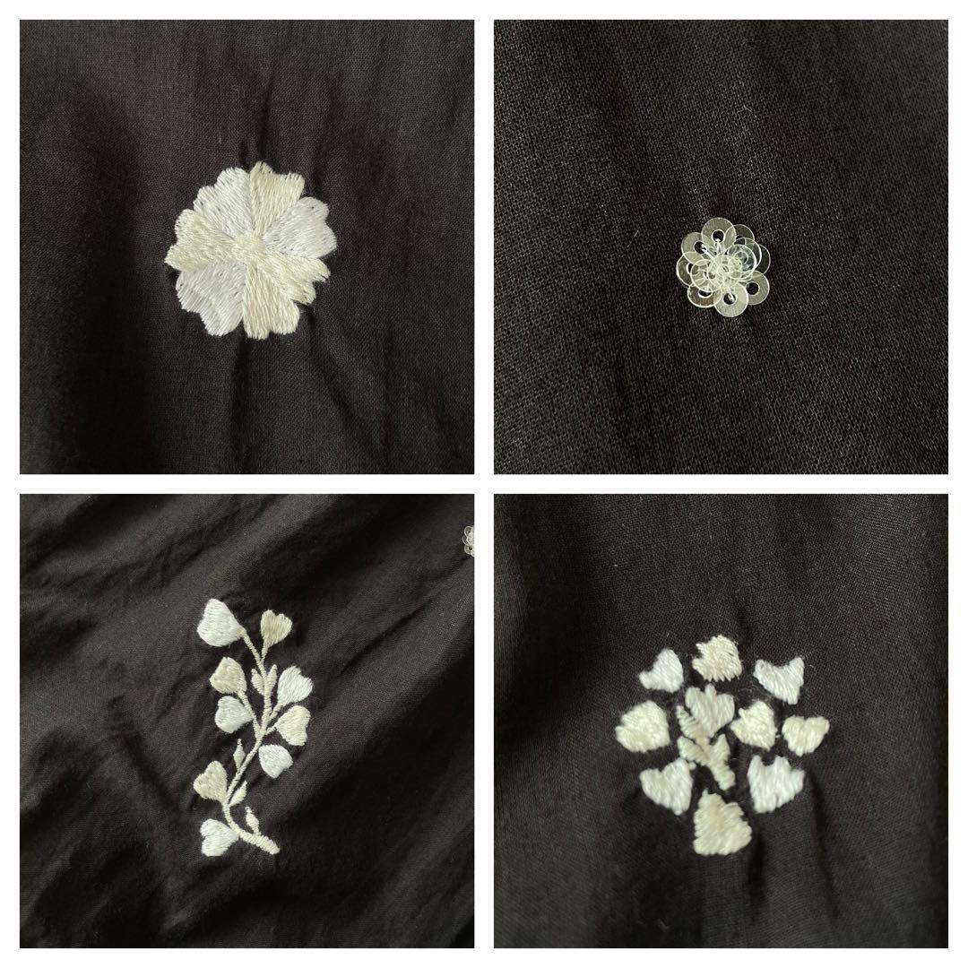 AODRESS エンブロイダリー 刺繍 カシュクール ワンピース アオドレス