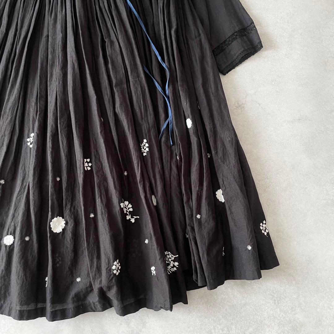 AODRESS エンブロイダリー 刺繍 カシュクール ワンピース アオドレス