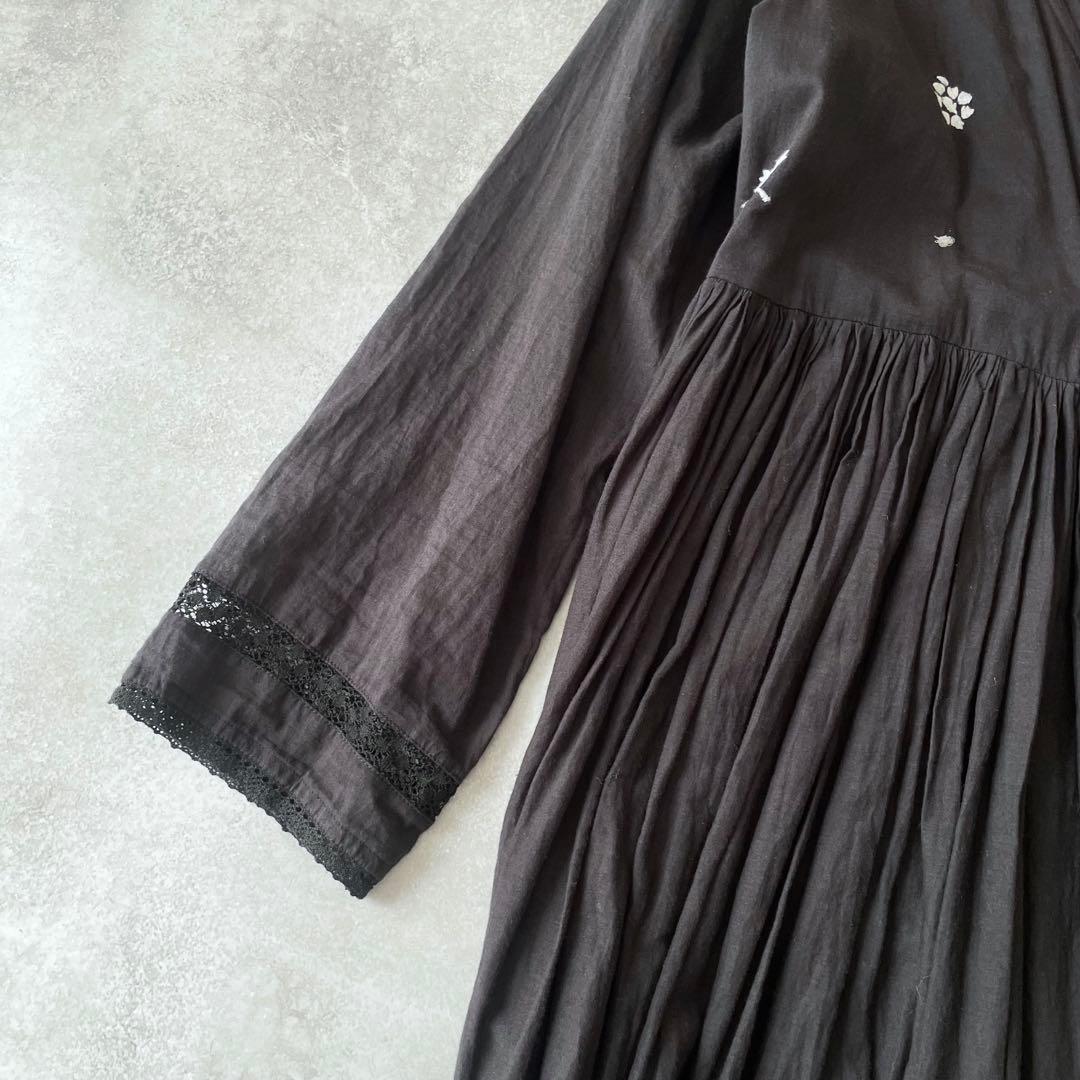 AODRESS エンブロイダリー 刺繍 カシュクール ワンピース アオドレス