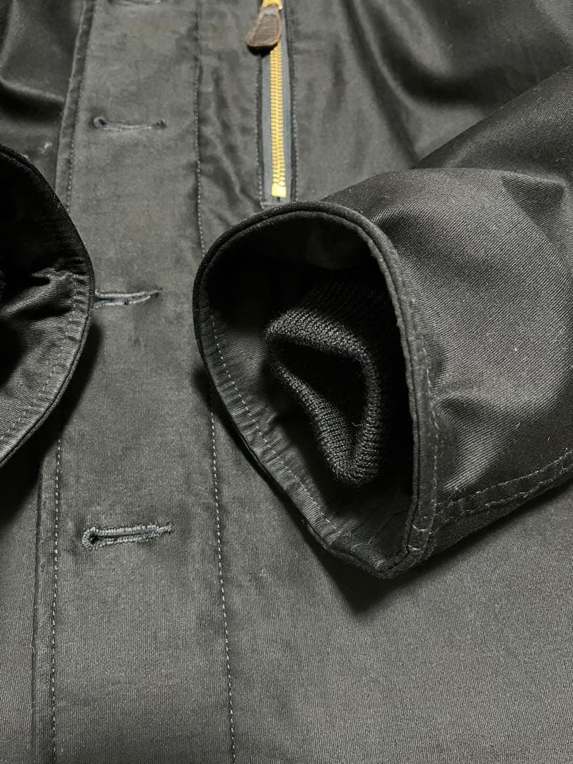 叩き売りブルーブルー　ライトジャーマンクロス　N-1デッキジャケット黒