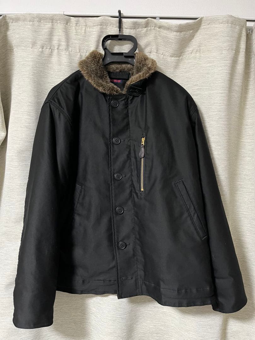 叩き売りブルーブルー　ライトジャーマンクロス　N-1デッキジャケット黒