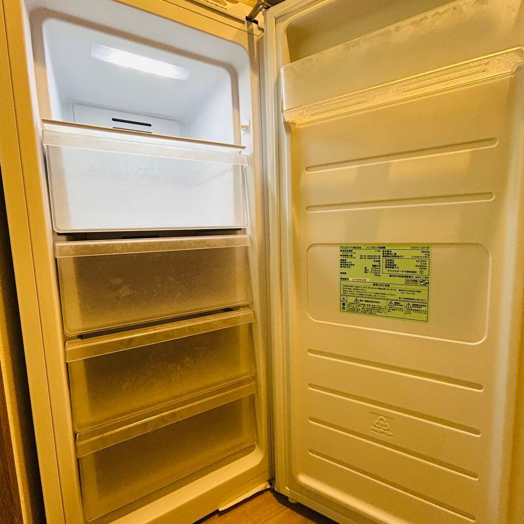 【美品】アイリスオーヤマ 冷凍庫 119L IUSN-12A-W