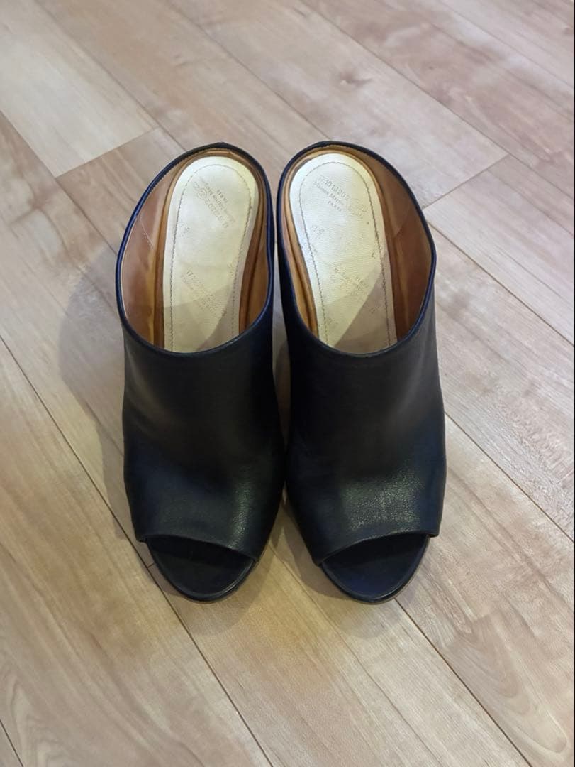 Martin Margiela レア マルジェラ ウェッジソールサンダル黒 38