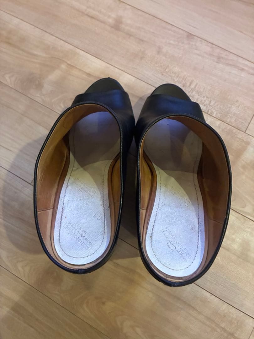 Martin Margiela レア マルジェラ ウェッジソールサンダル黒 38