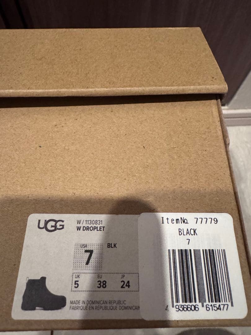 UGG ドロップレット 24cm レインブーツ サイドゴア ショートブーツ