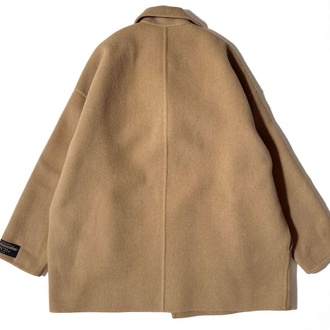 N°21 23AW ダブルフェイス コート ミドル丈 ウール ベルト