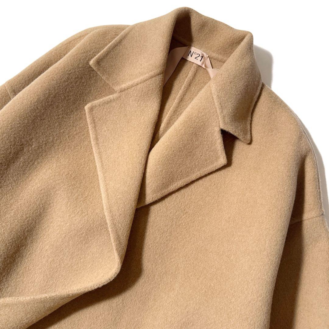 N°21 23AW ダブルフェイス コート ミドル丈 ウール ベルト