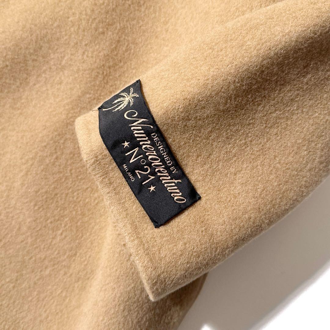 N°21 23AW ダブルフェイス コート ミドル丈 ウール ベルト