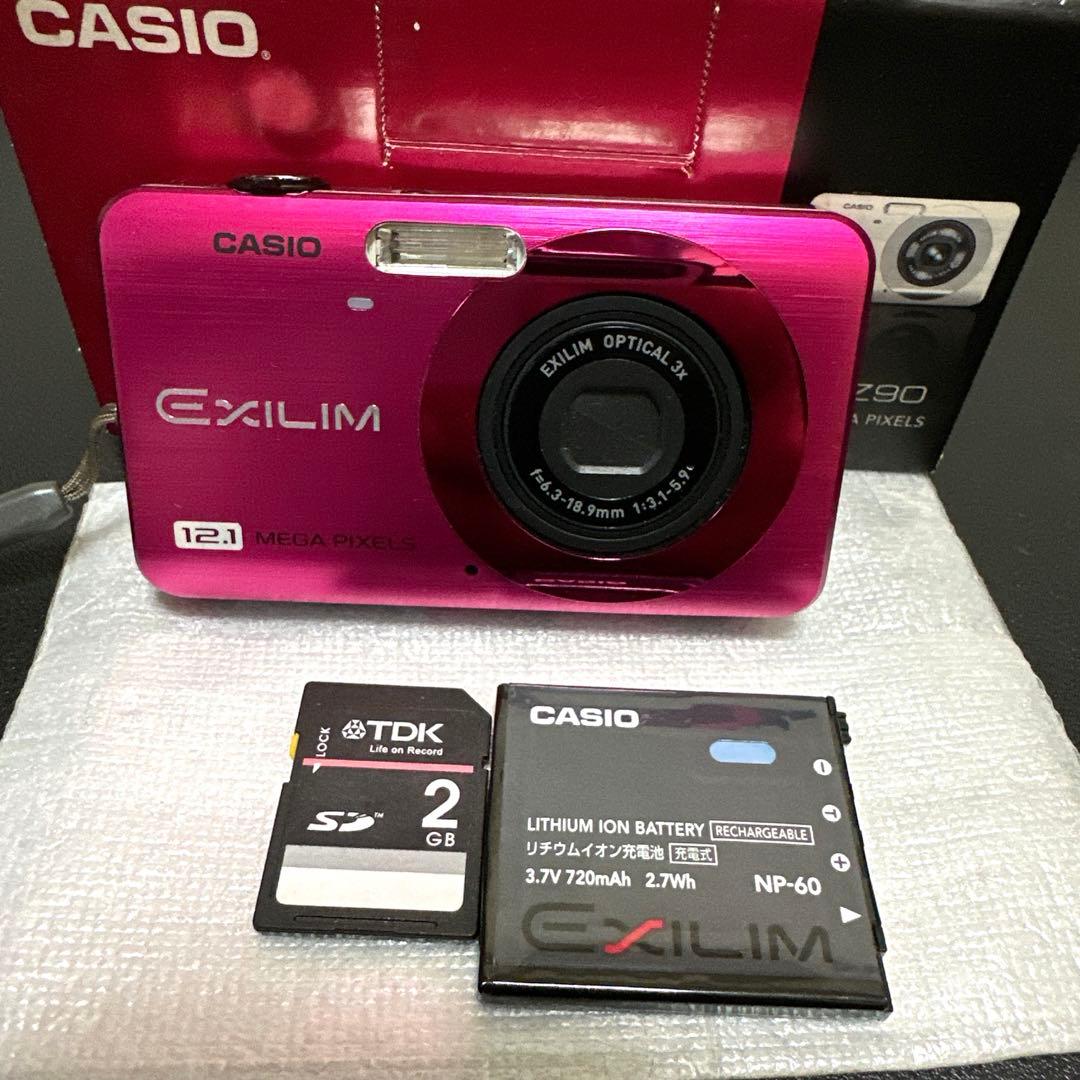 美品　カシオ CASIO EXILIM EX-Z90 ピンク　動作品　付属品有り