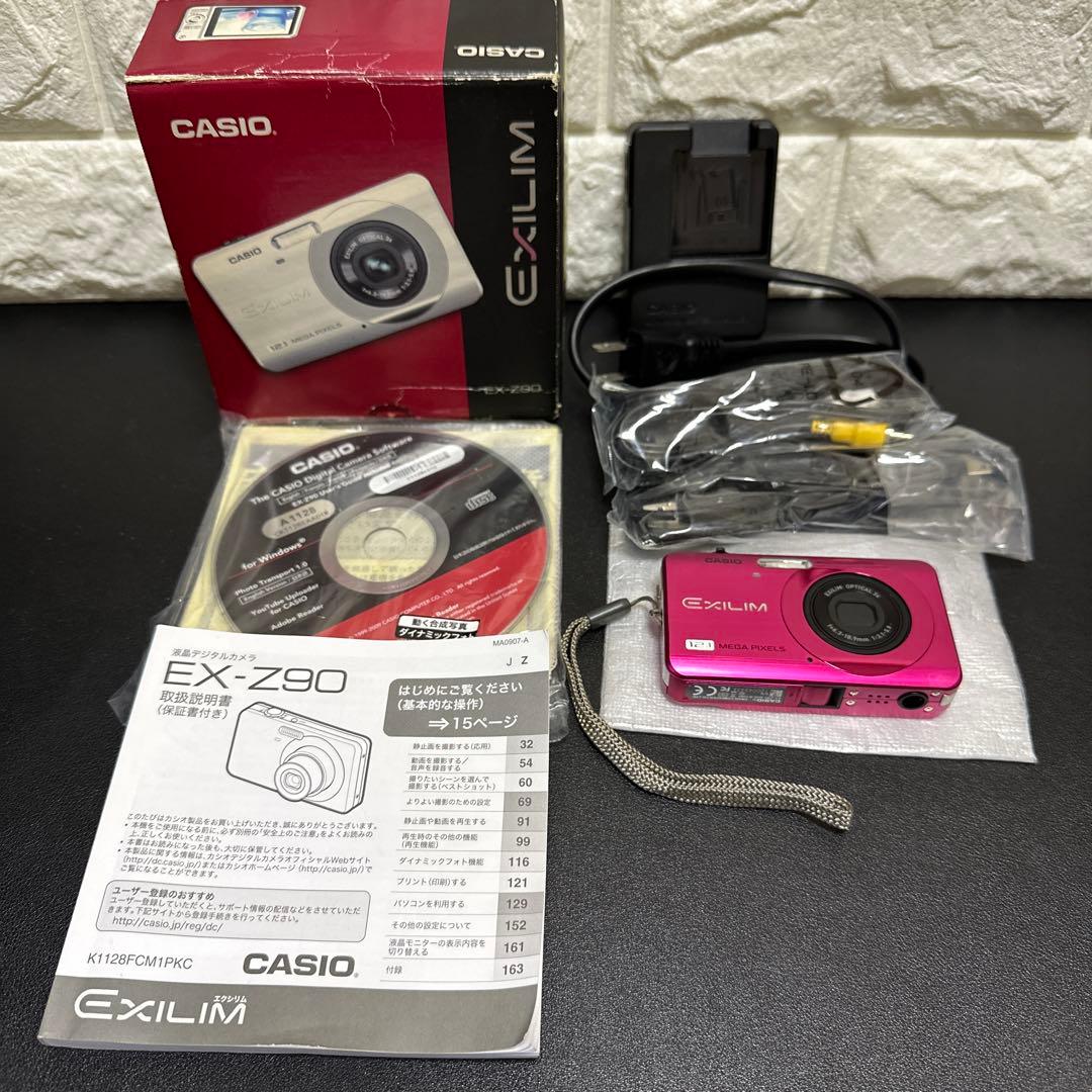 美品　カシオ CASIO EXILIM EX-Z90 ピンク　動作品　付属品有り
