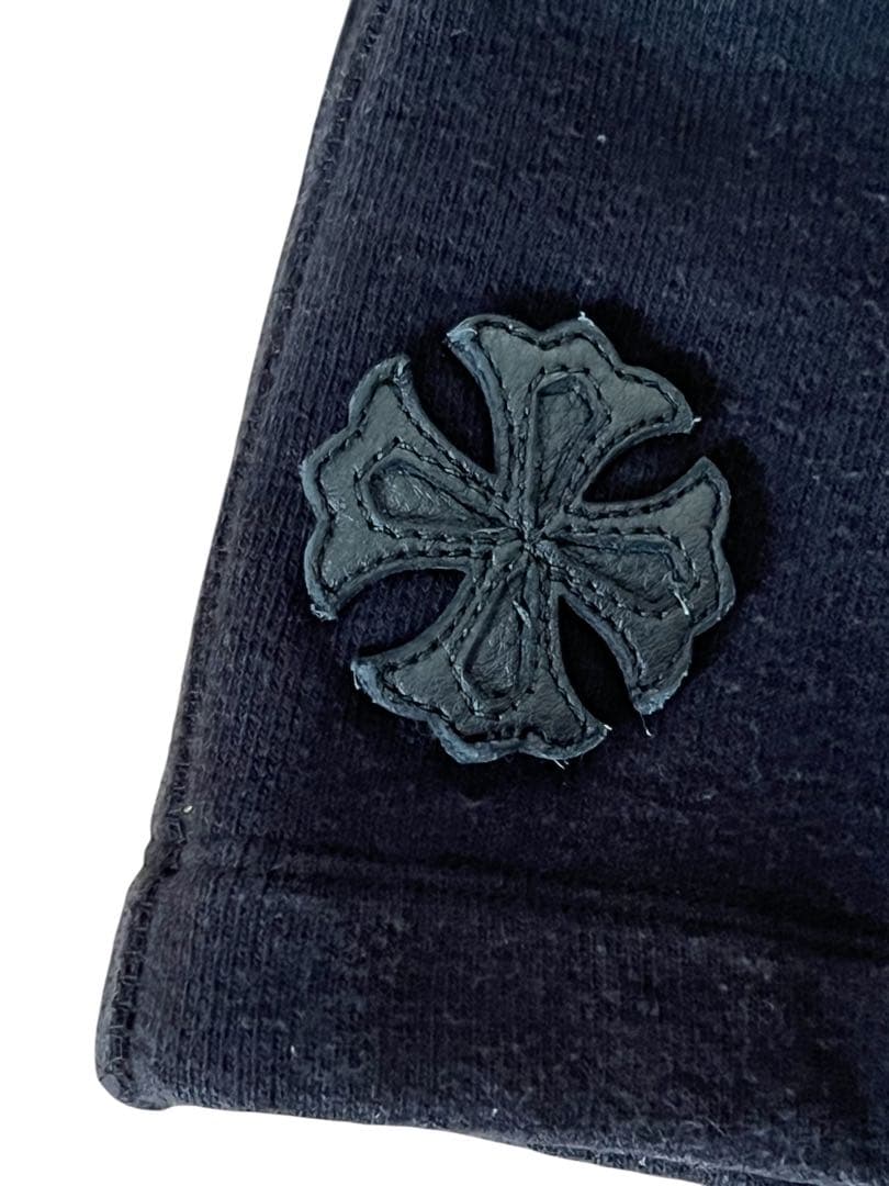 CHROME HEARTS クロムハーツ　 レザーパッチ　ハーフパンツ　L