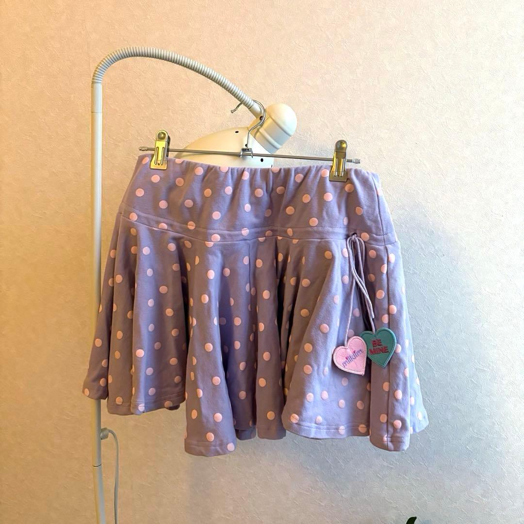 【milklim 】ミルクリーム　水玉　ドッド　ミニスカート