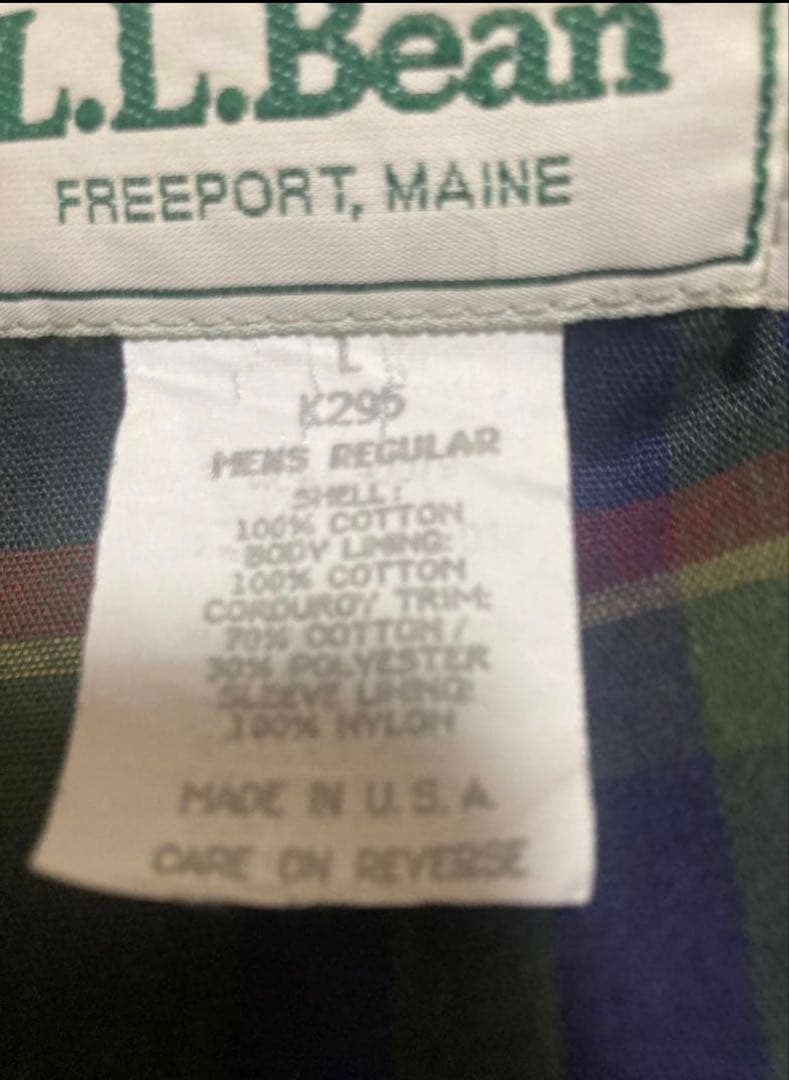 【USA製80s】L.L.Bean【名作】フィールドコート　Lサイズ