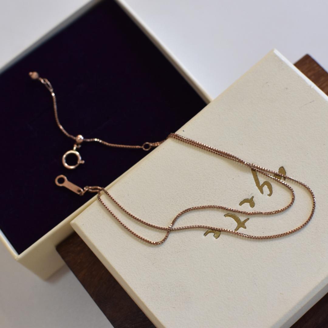 ◇agete◇アガット　アンクレット　Ｋ10　2連　ベネチアンチェーン