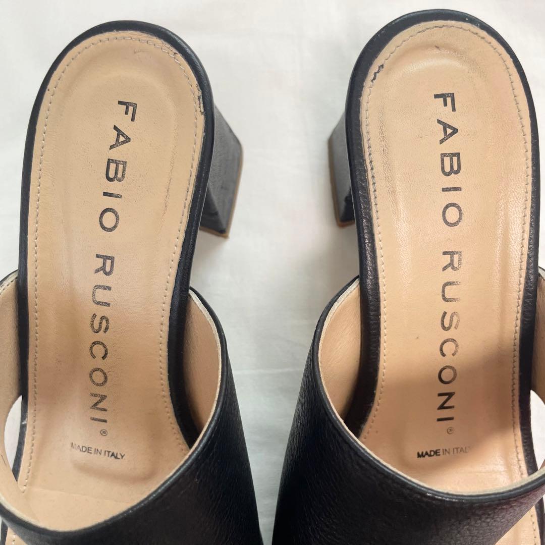 定価3万 FABIO RUSCONI チャンキーヒールスクエアトゥサンダル 24
