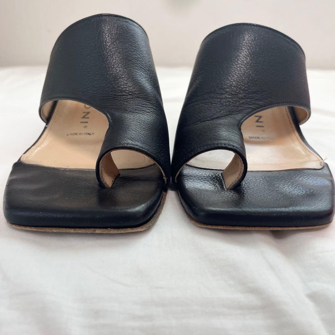 定価3万 FABIO RUSCONI チャンキーヒールスクエアトゥサンダル 24