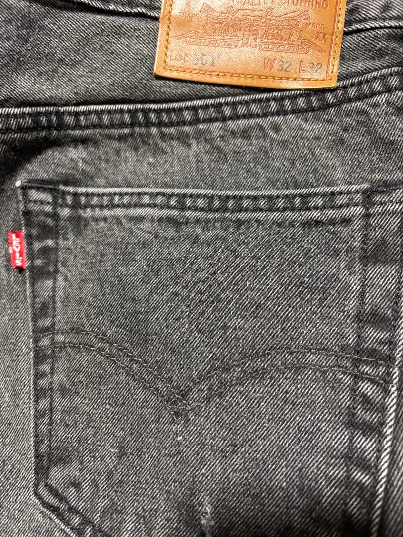 Levi's 501 ストレートセルビッチデニム グレー W32 L32