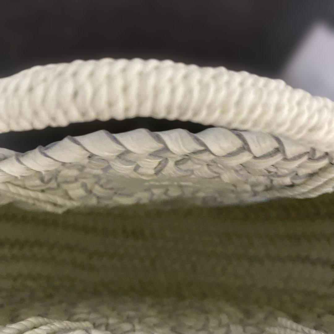 もんさまAeta レザーバスケットサークルショルダーバッグS ホワイト　2way