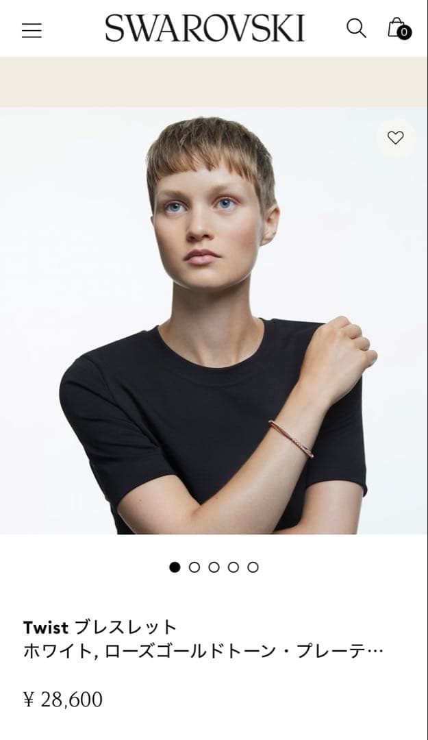 Swarovski Twist ブレスレット　スワロフスキー　ローズゴールド