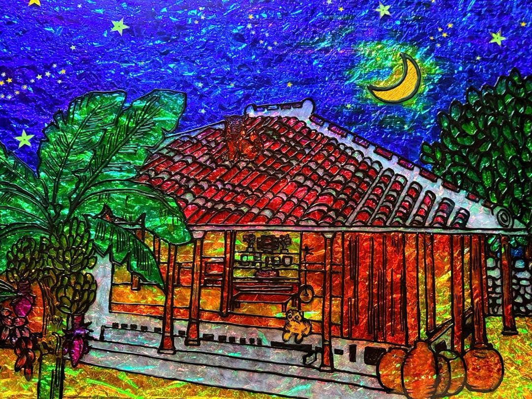 ナッツ様ご確認中ステンドグラスガラス絵の具開運絵画手書きイラスト