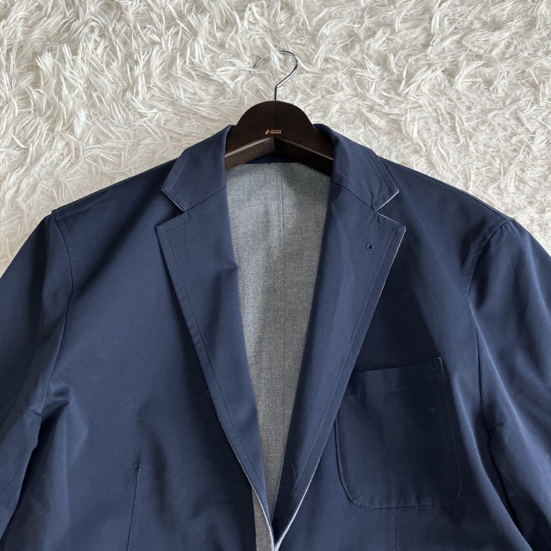 ◎極美品 ソフネット L リバーシブル ネイビー×グレー ジャケパン きれいめ